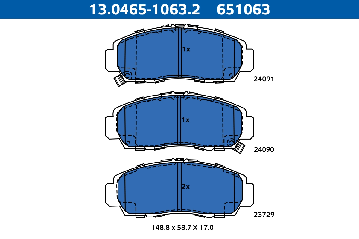 Brake Pad Set, disc brake (13.0465-1063.2)