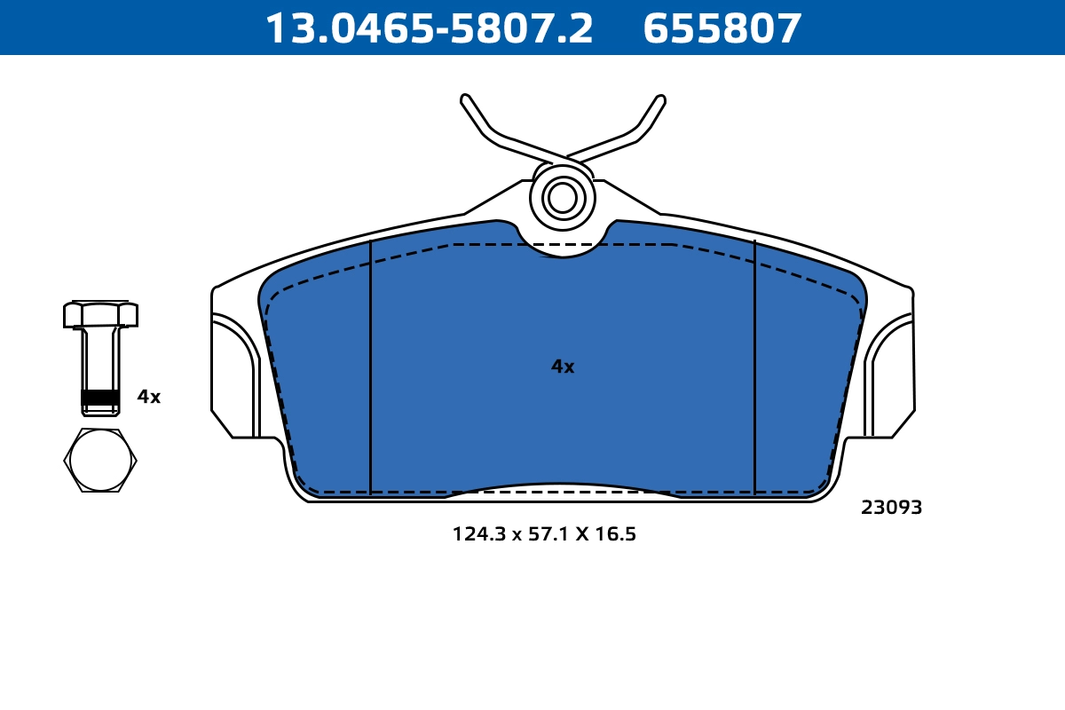 Brake Pad Set, disc brake (13.0465-5807.2)