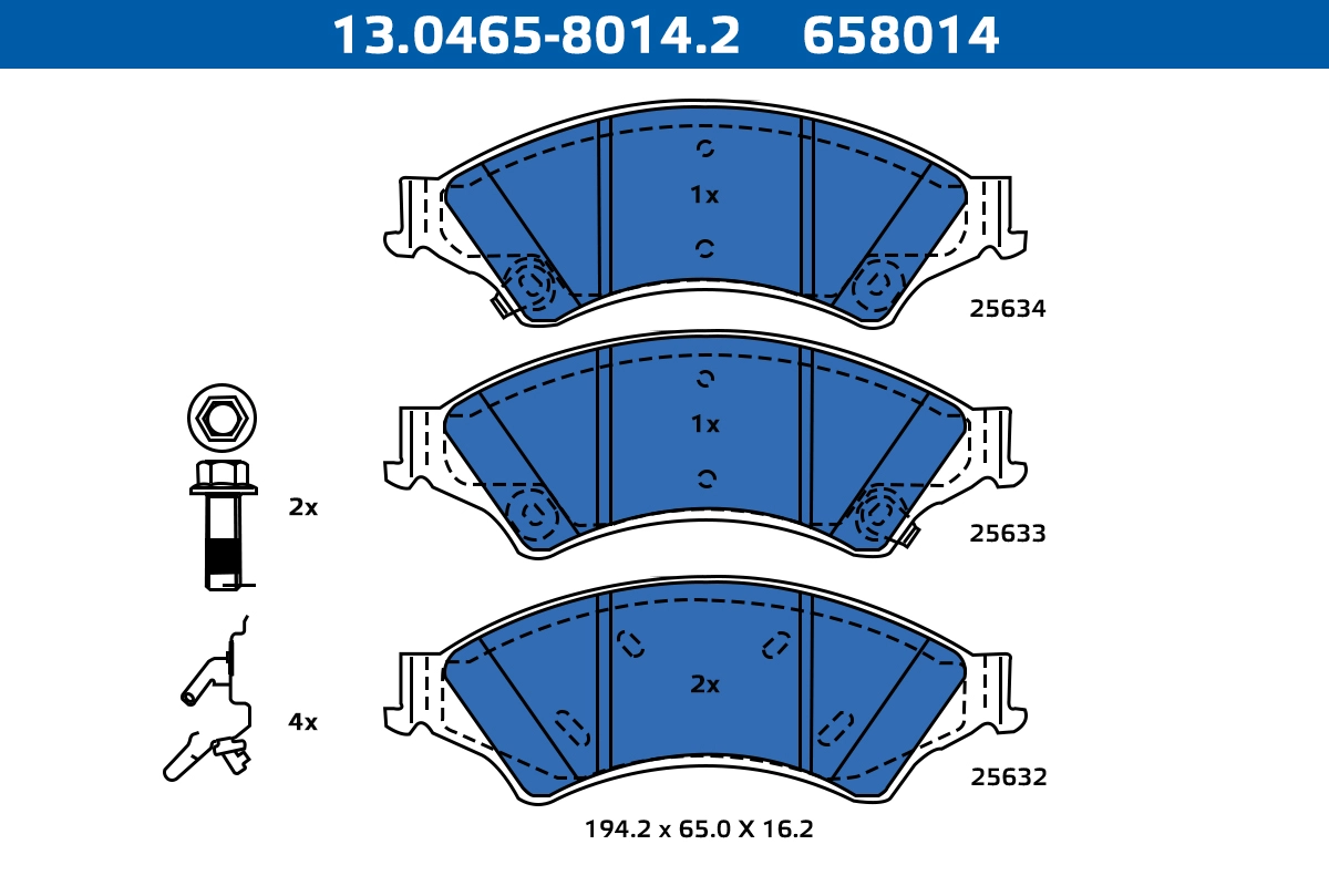 Brake Pad Set, disc brake (13.0465-8014.2)
