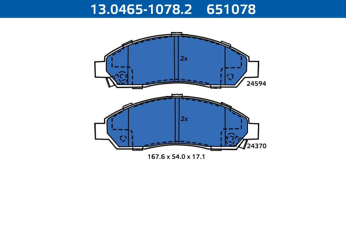 Brake Pad Set, disc brake (13.0465-1078.2)