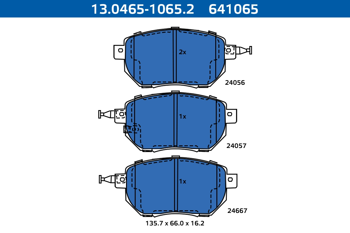 Brake Pad Set, disc brake (13.0465-1065.2)