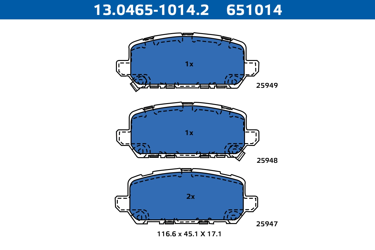 Brake Pad Set, disc brake (13.0465-1014.2)