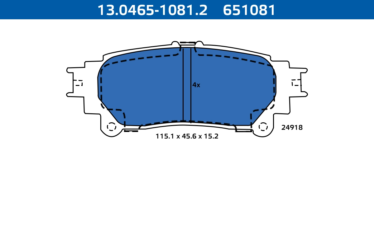 Brake Pad Set, disc brake (13.0465-1081.2)