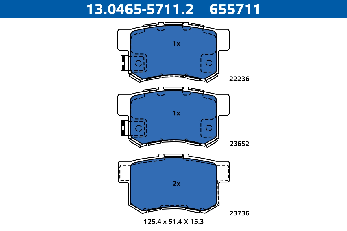 Brake Pad Set, disc brake (13.0465-5711.2)