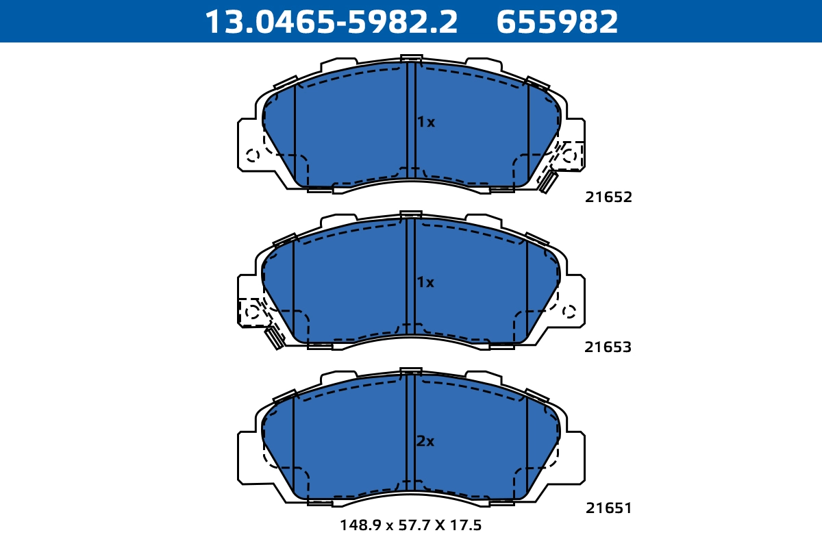Brake Pad Set, disc brake (13.0465-5982.2)
