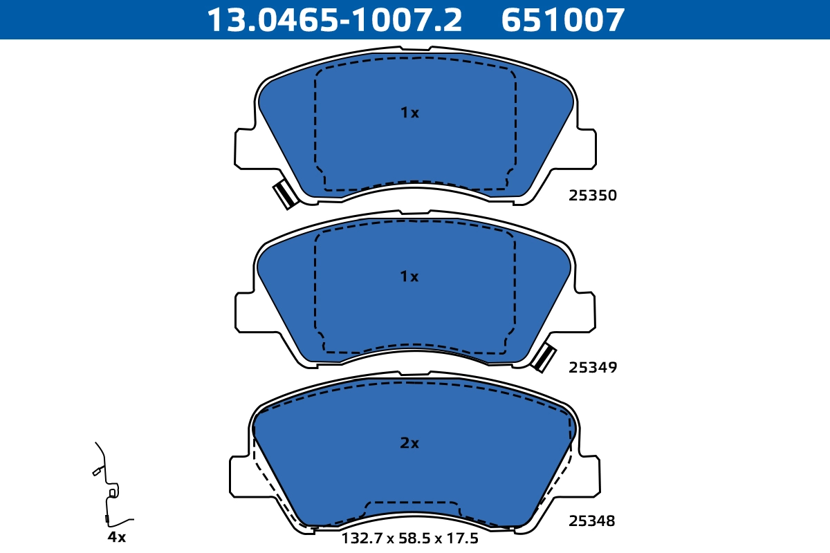 Brake Pad Set, disc brake (13.0465-1007.2)
