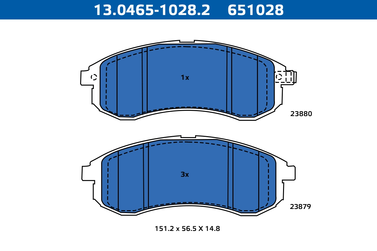Brake Pad Set, disc brake (13.0465-1028.2)