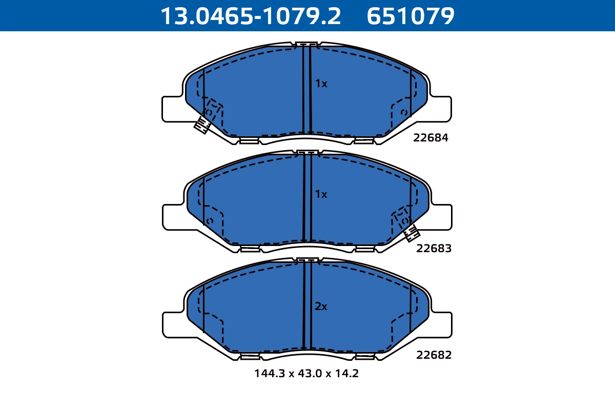 Brake Pad Set, disc brake (13.0465-1079.2)
