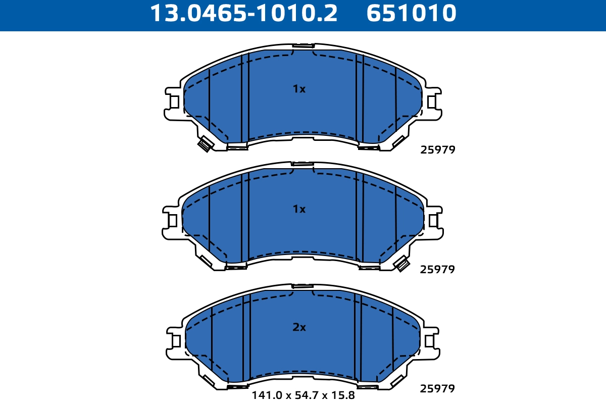 Brake Pad Set, disc brake (13.0465-1010.2)