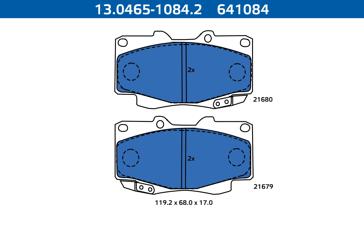 Brake Pad Set, disc brake (13.0465-1084.2)