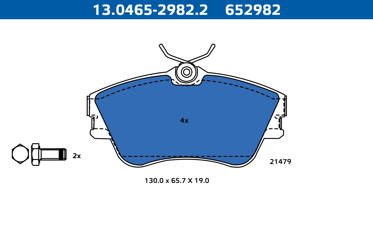 Brake Pad Set, disc brake (13.0465-2982.2)