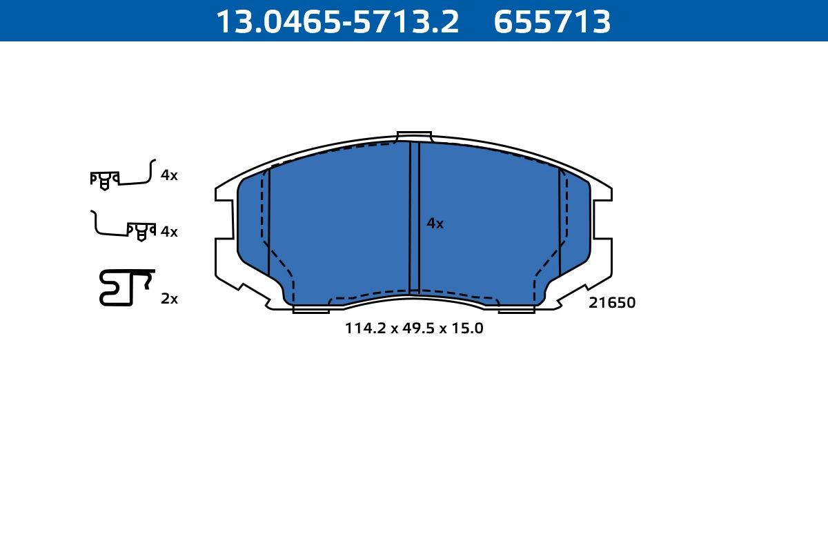 Brake Pad Set, disc brake (13.0465-5713.2)