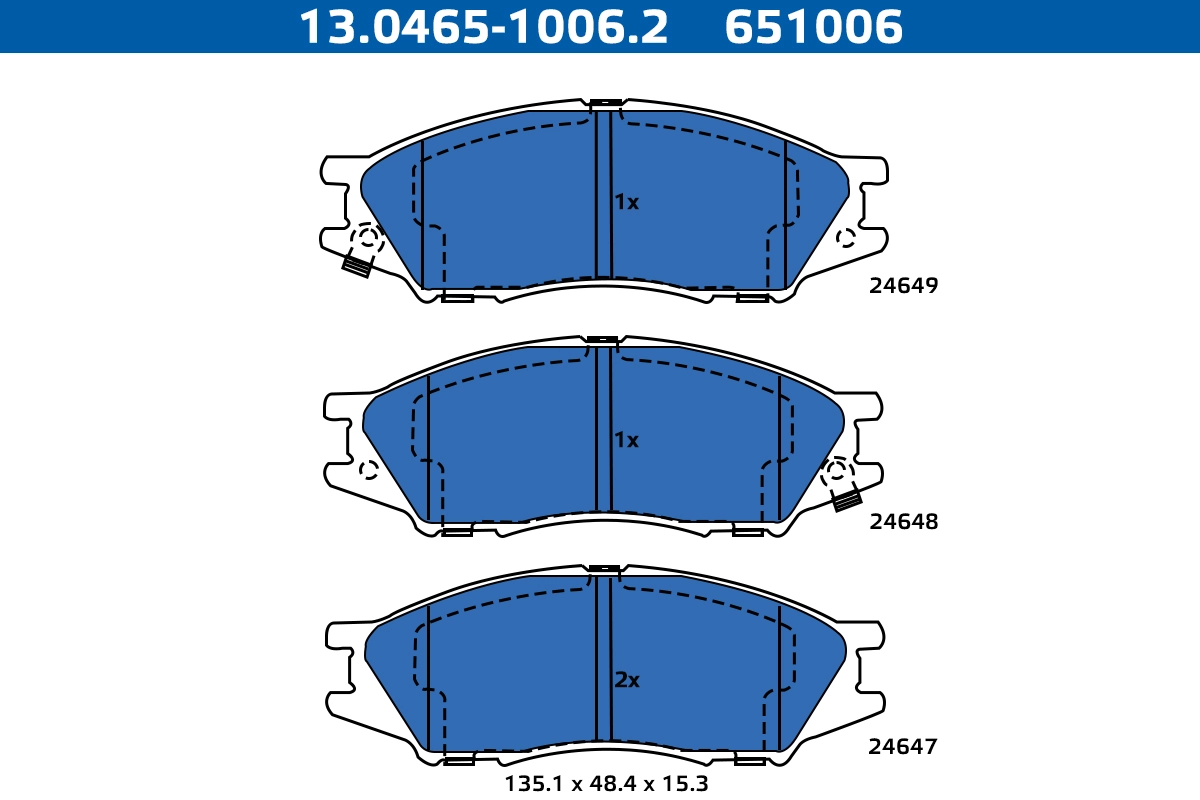 Brake Pad Set, disc brake (13.0465-1006.2)