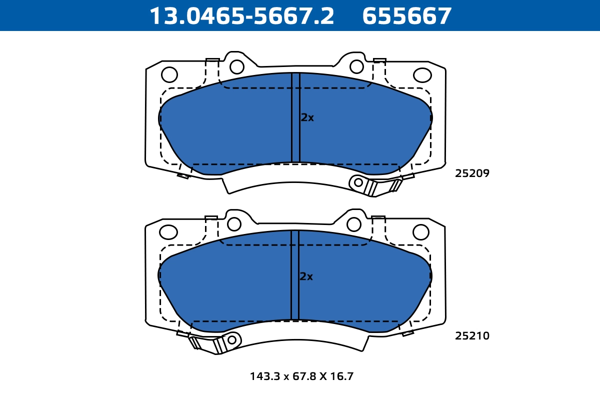Brake Pad Set, disc brake (13.0465-5667.2)