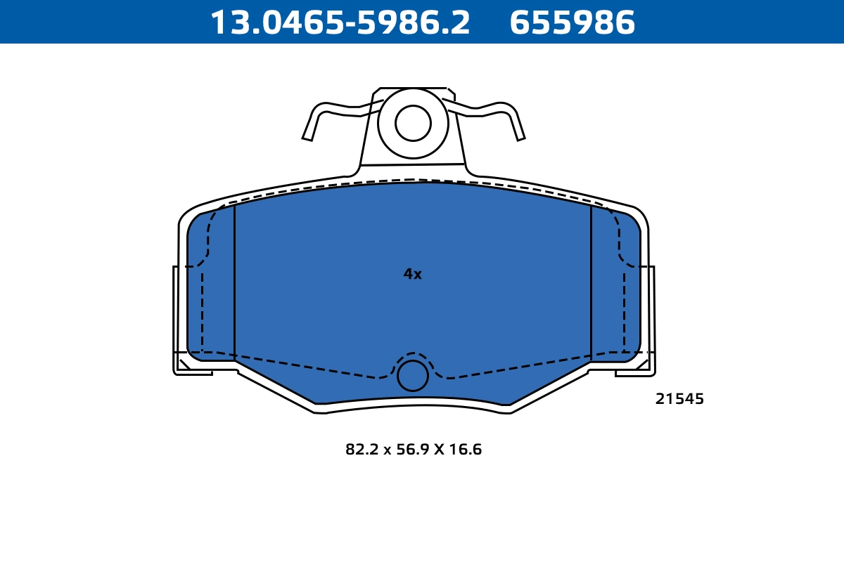 Brake Pad Set, disc brake (13.0465-5986.2)