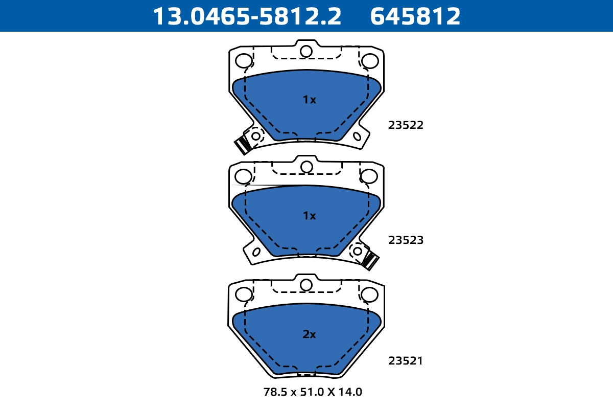 Brake Pad Set, disc brake (13.0465-5812.2)