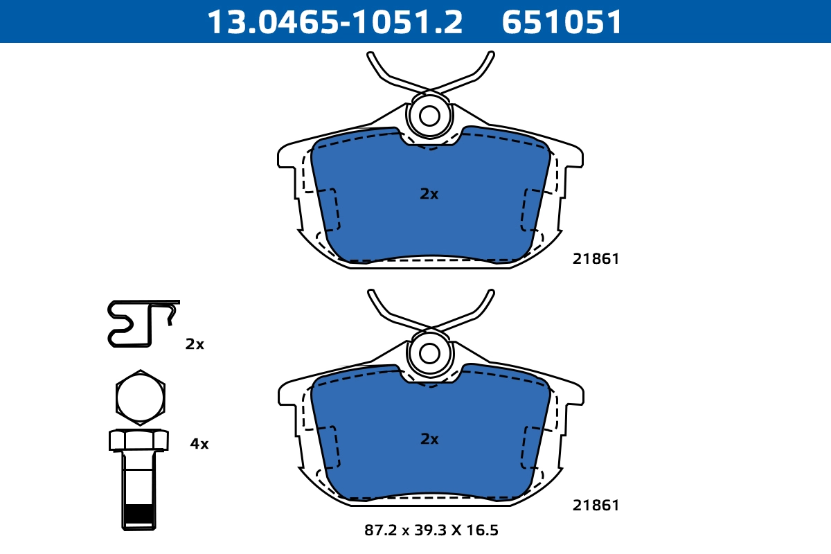 Brake Pad Set, disc brake (13.0465-1051.2)