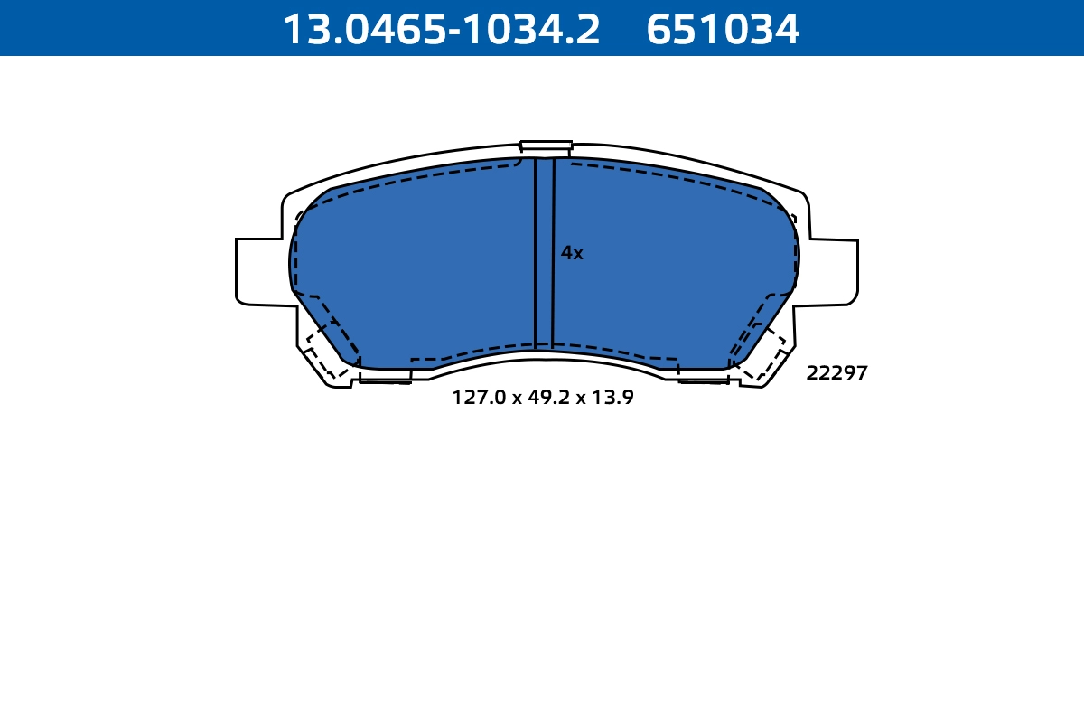 Brake Pad Set, disc brake (13.0465-1034.2)