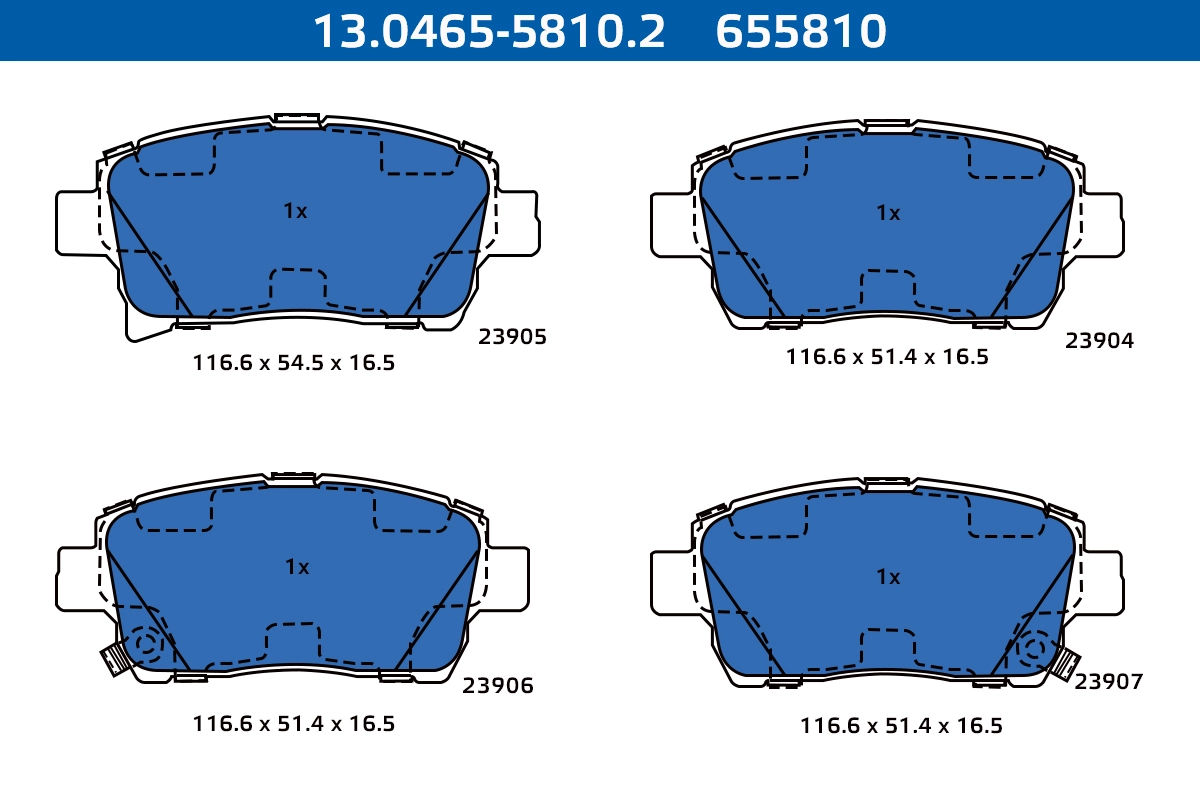 Brake Pad Set, disc brake (13.0465-5810.2)
