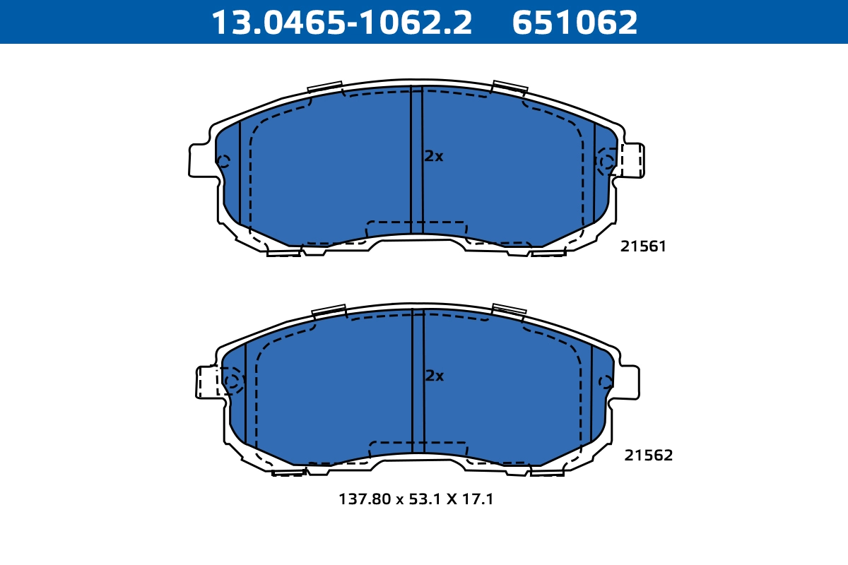 Brake Pad Set, disc brake (13.0465-1062.2)