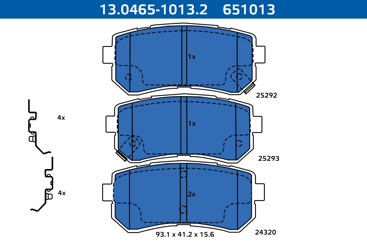 Brake Pad Set, disc brake (13.0465-1013.2)