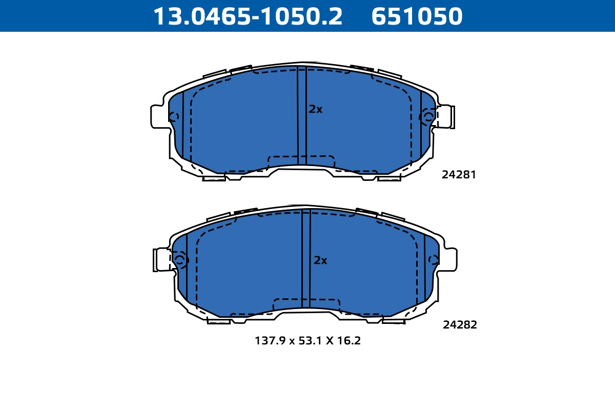 Brake Pad Set, disc brake (13.0465-1050.2)