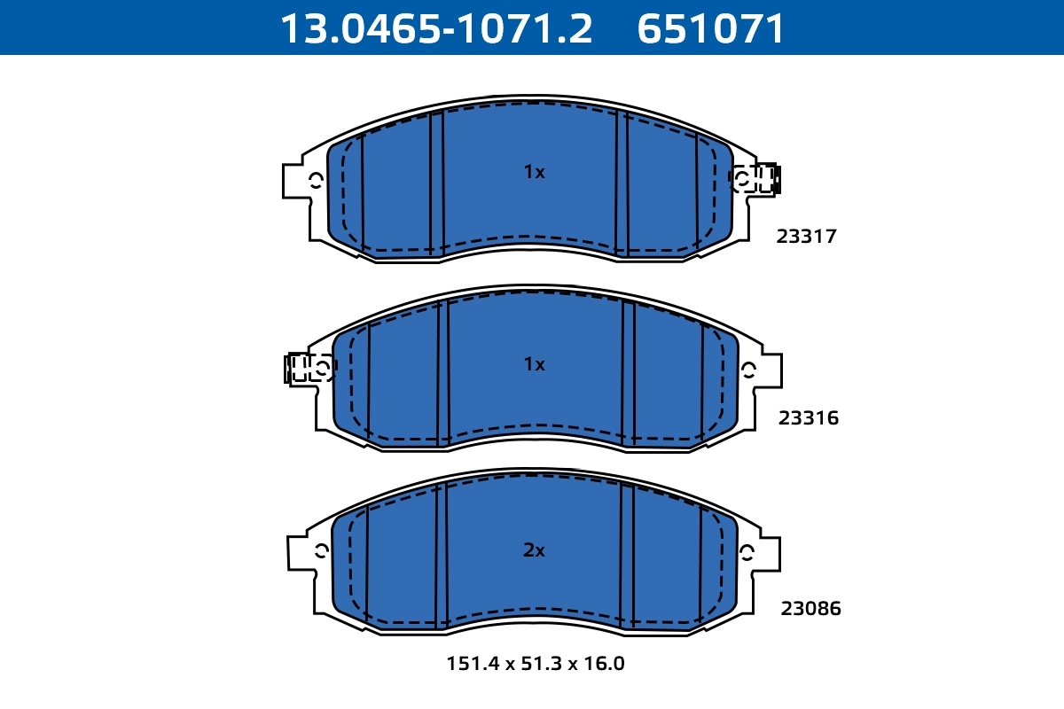 Brake Pad Set, disc brake (13.0465-1071.2)