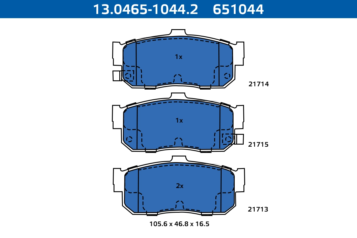 Brake Pad Set, disc brake (13.0465-1044.2)