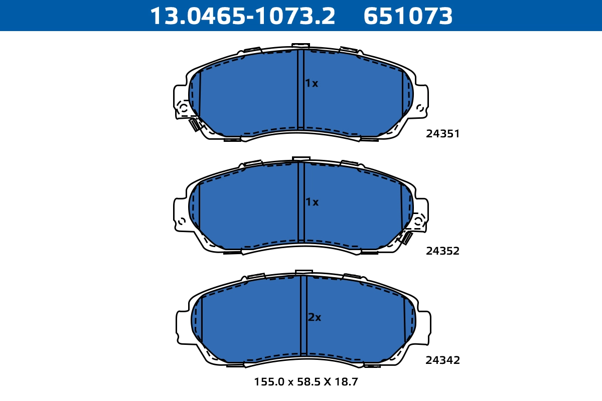 Brake Pad Set, disc brake (13.0465-1073.2)