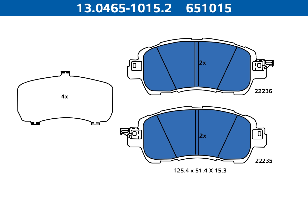 Brake Pad Set, disc brake (13.0465-1015.2)