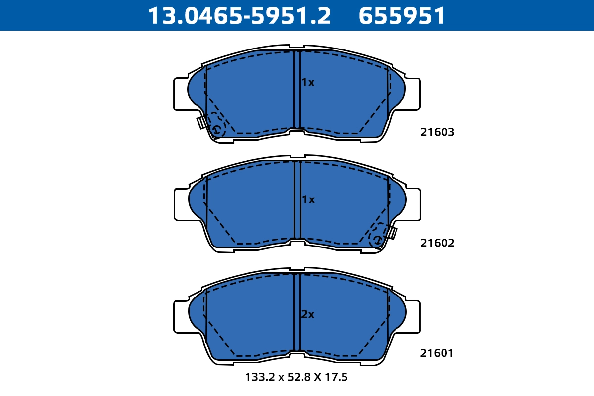 Brake Pad Set, disc brake (13.0465-5951.2)