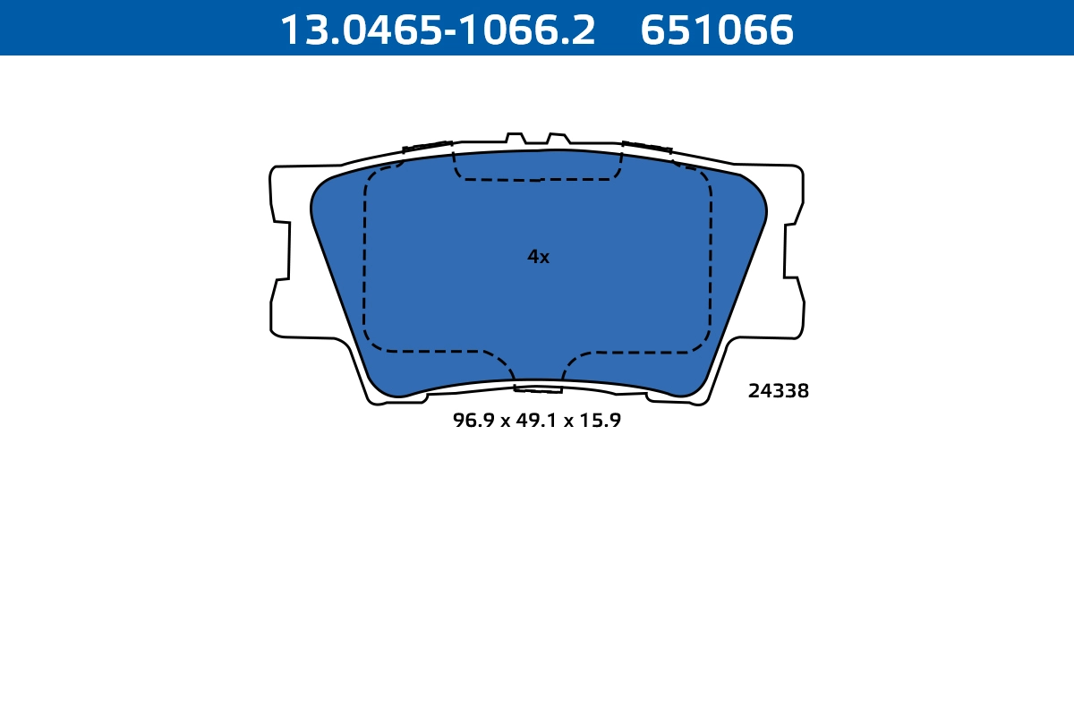 Brake Pad Set, disc brake (13.0465-1066.2)