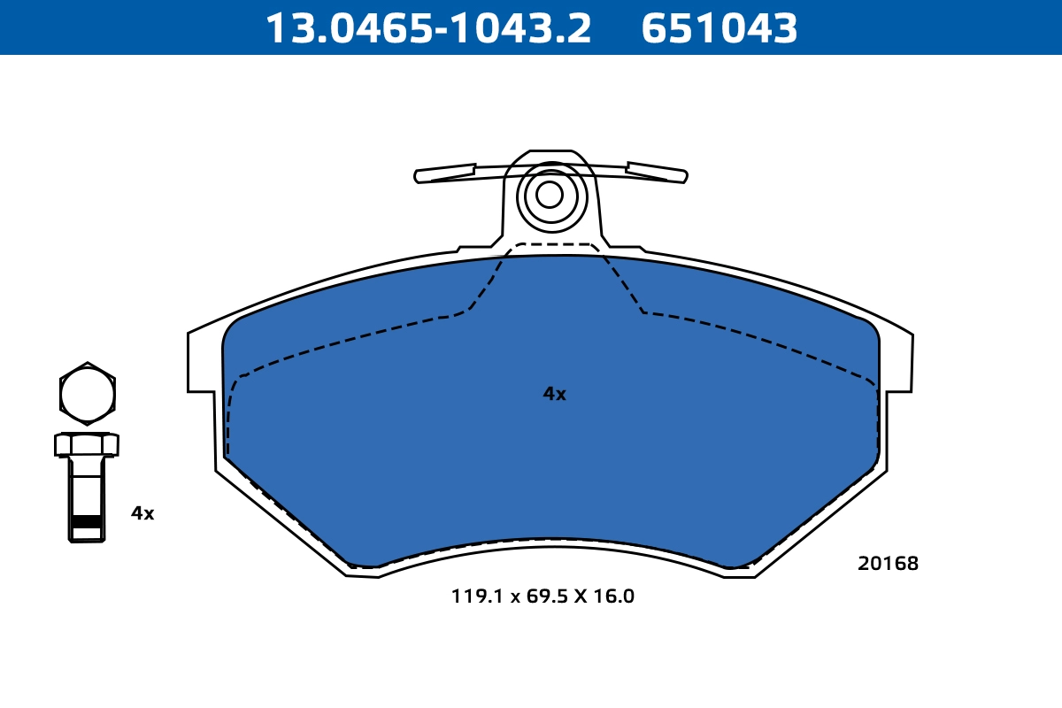 Brake Pad Set, disc brake (13.0465-1043.2)