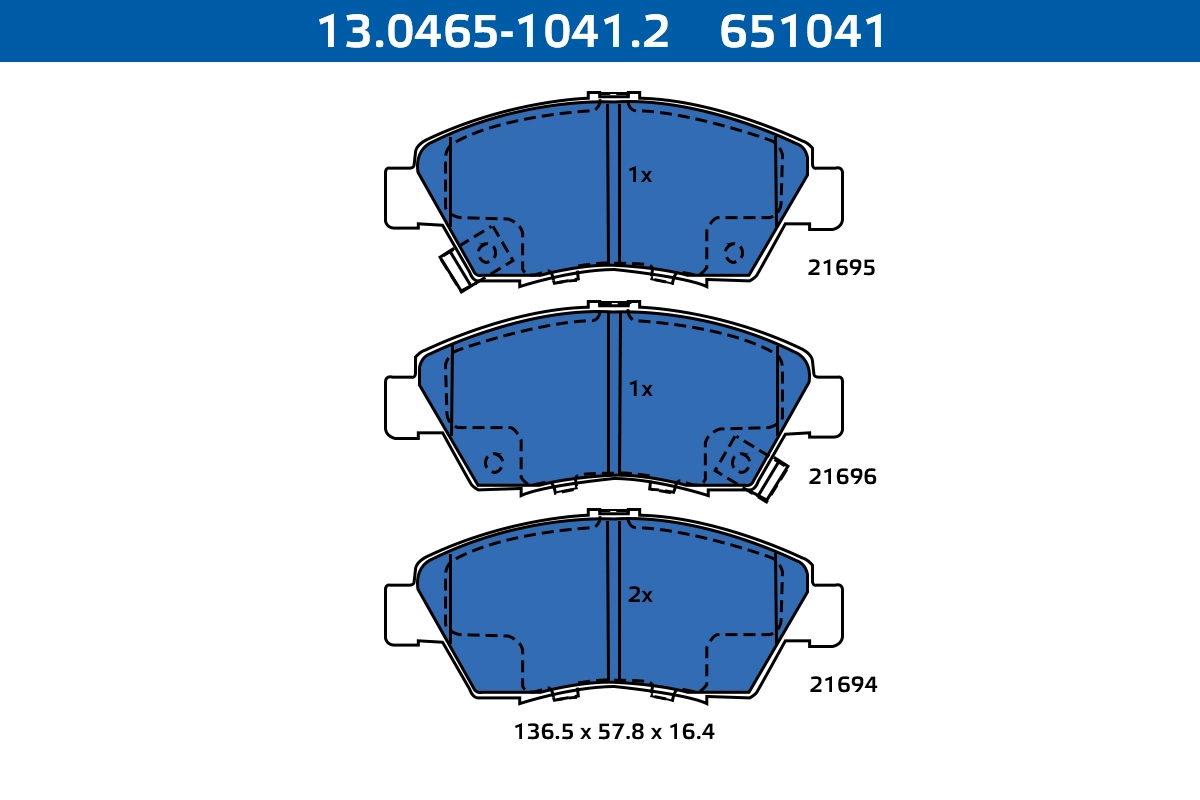 Brake Pad Set, disc brake (13.0465-1041.2)