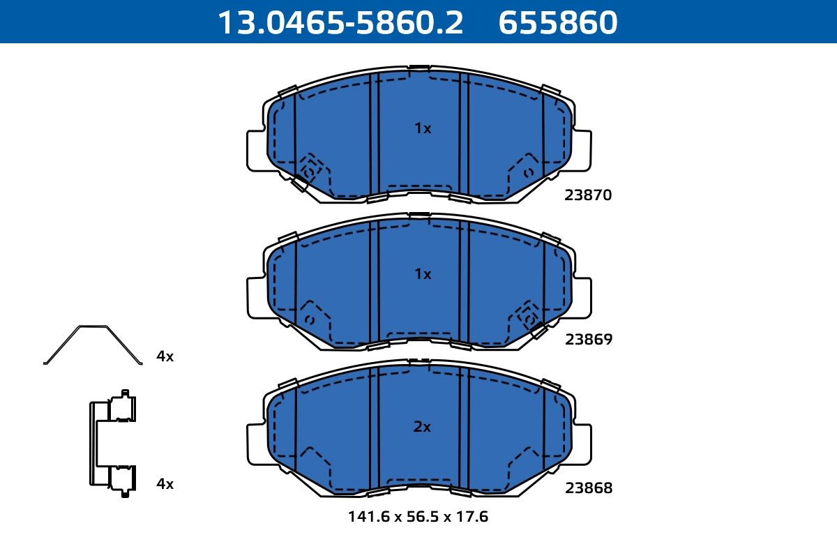 Brake Pad Set, disc brake (13.0465-5860.2)