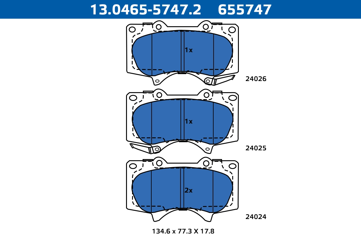 Brake Pad Set, disc brake (13.0465-5747.2)