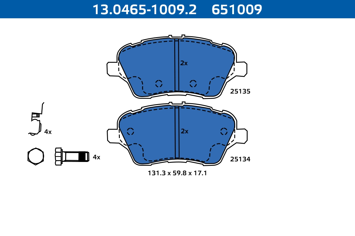 Brake Pad Set, disc brake (13.0465-1009.2)