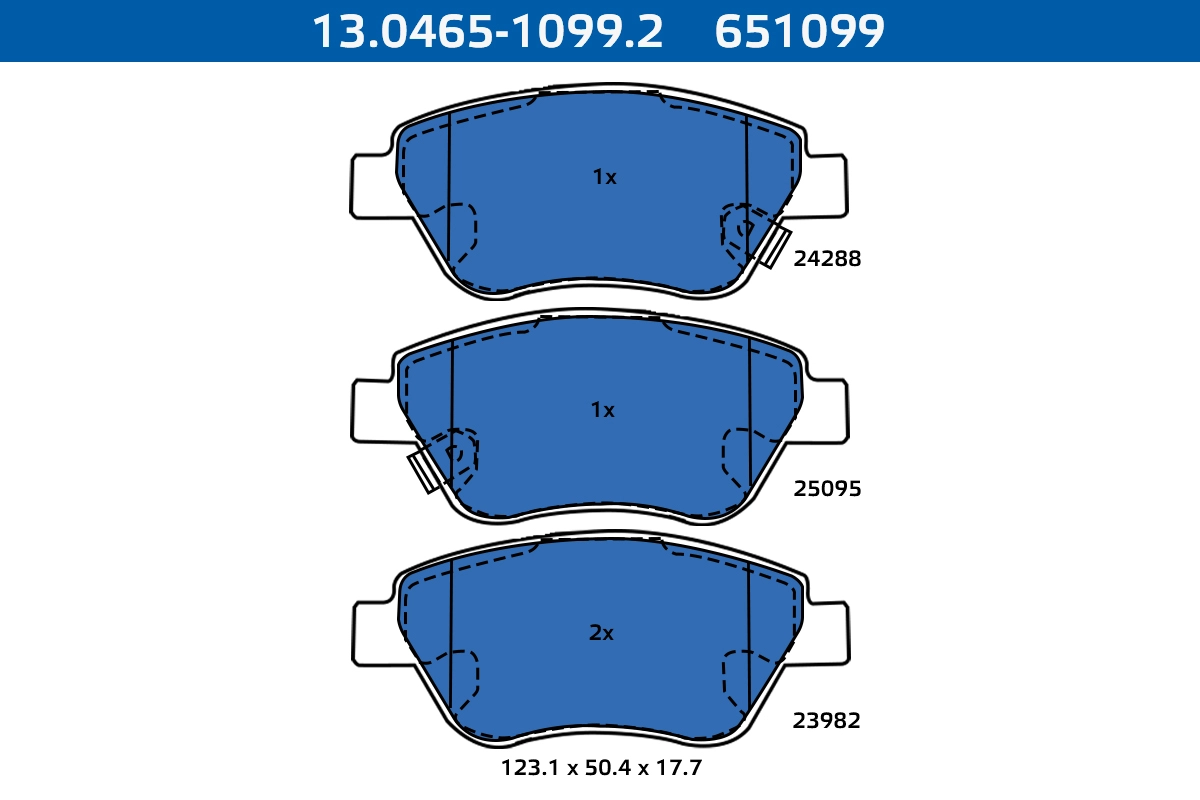 Brake Pad Set, disc brake (13.0465-1099.2)