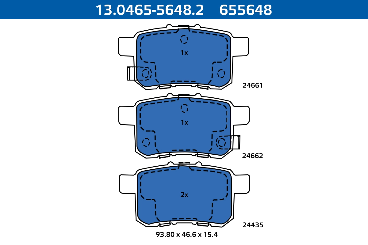 Brake Pad Set, disc brake (13.0465-5648.2)