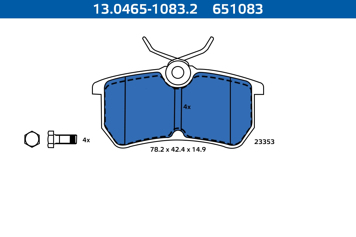 Brake Pad Set, disc brake (13.0465-1083.2)