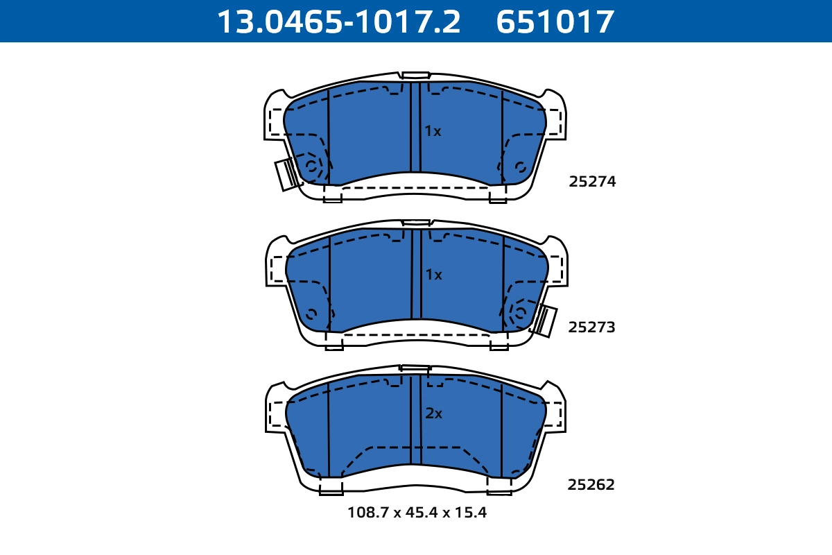 Brake Pad Set, disc brake (13.0465-1017.2)