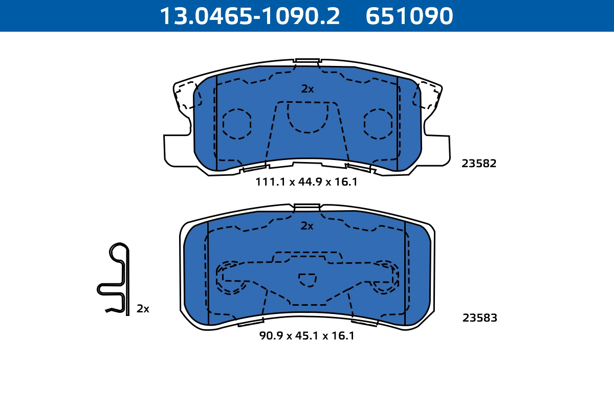Brake Pad Set, disc brake (13.0465-1090.2)