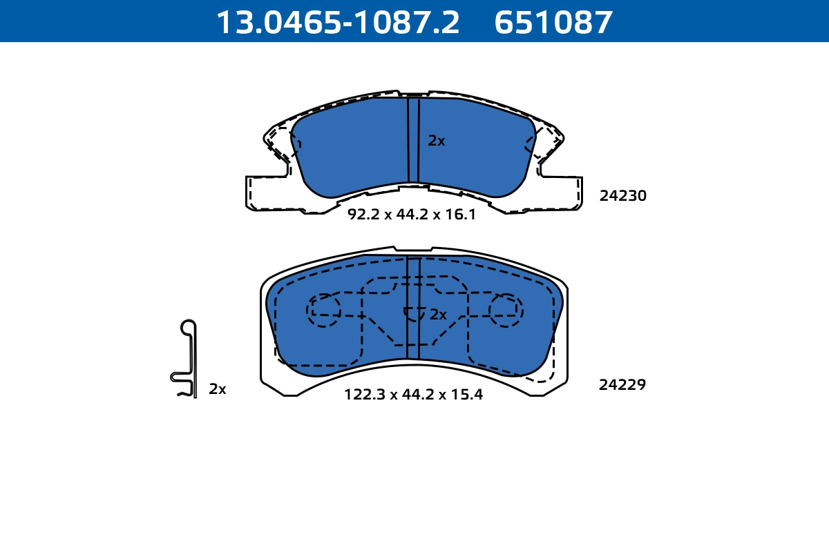 Brake Pad Set, disc brake (13.0465-1087.2)