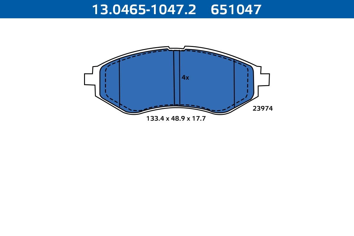 Brake Pad Set, disc brake (13.0465-1047.2)