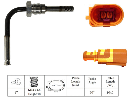 Sensor, exhaust gas temperature (LXT345)
