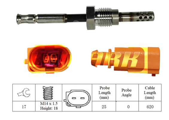 Sensor, exhaust gas temperature (LXT256)