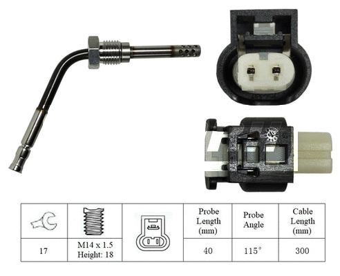 Sensor, exhaust gas temperature (LXT318)