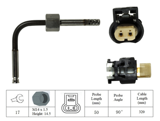 Sensor, exhaust gas temperature (LXT041)