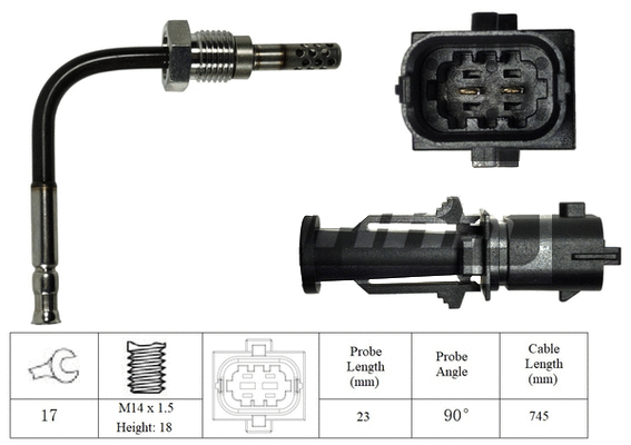 Sensor, exhaust gas temperature (LXT220)