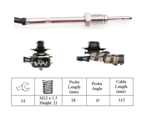 Sensor, exhaust gas temperature (LXT336)